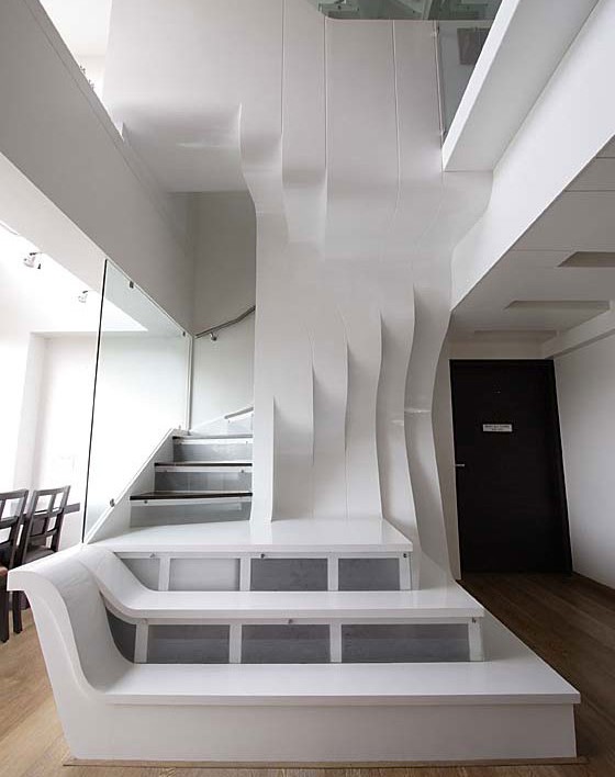 shaan5 sculptural wall and stairs